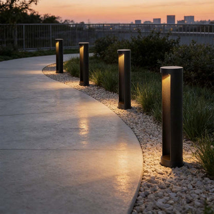Commercial LED Bollard Lights Modern Outdoor Cylindrical Lawn Light
