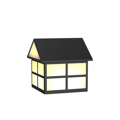 Gate Pillar Top Lights House-Shaped Outdoor Metal Light