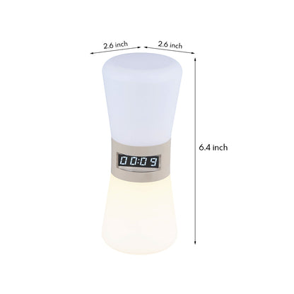 White Mini Table Lamp with Countdown Timer and Gravity Sensor — Ambient Hourglass Lamp