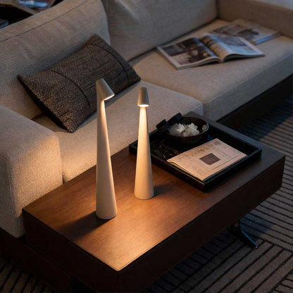 Cone-Shaped Table Lamp Dimmable – Modern LED Metal Accent Light for Bedroom & Home Office