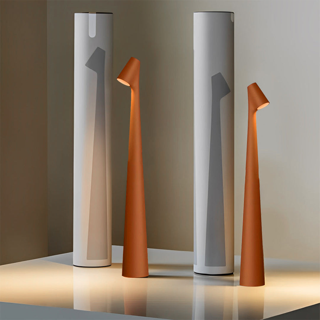 Cone-Shaped Table Lamp Dimmable – Modern LED Metal Accent Light for Bedroom & Home Office
