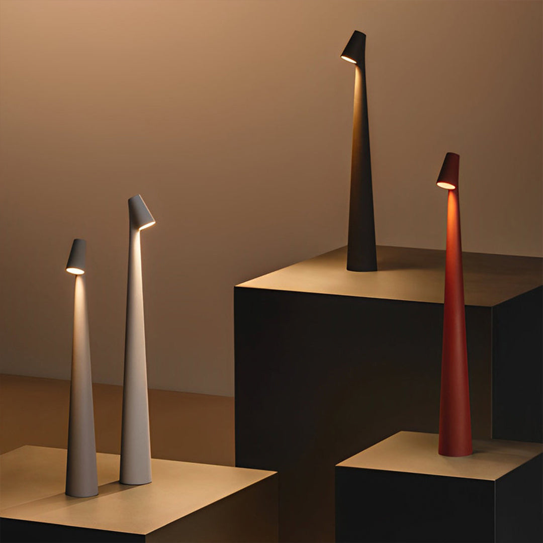 Cone-Shaped Table Lamp Dimmable – Modern LED Metal Accent Light for Bedroom & Home Office