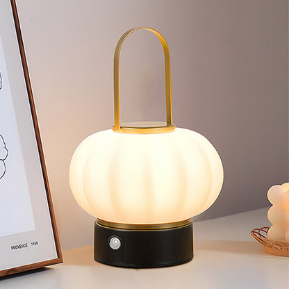 Nordic Lantern Table Lamp with LED & USB Charging – 3-Step Dimmable Atmosphere Accent Light for Bedroom