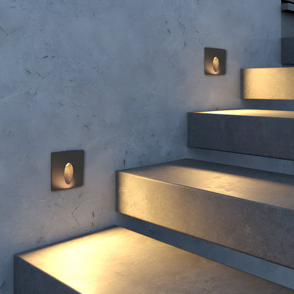 LED Step Light with Recessed Oval Aperture Waterproof Modern Light