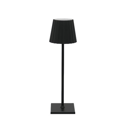 Chic Modern Metal Table Lamp with Rechargeable Battery, Touch-Activated and Cordless Buffet Lamps