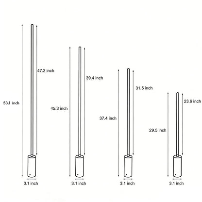 Contemporary Outdoor Floor Lamps Waterproof LED Linear Lamp