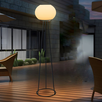 Outdoor LED Floor Lights Waterproof Solar Tripod Metal Lamp