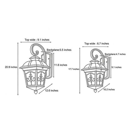 Contemporary Outdoor Wall Light Waterproof Elegant LED Lantern