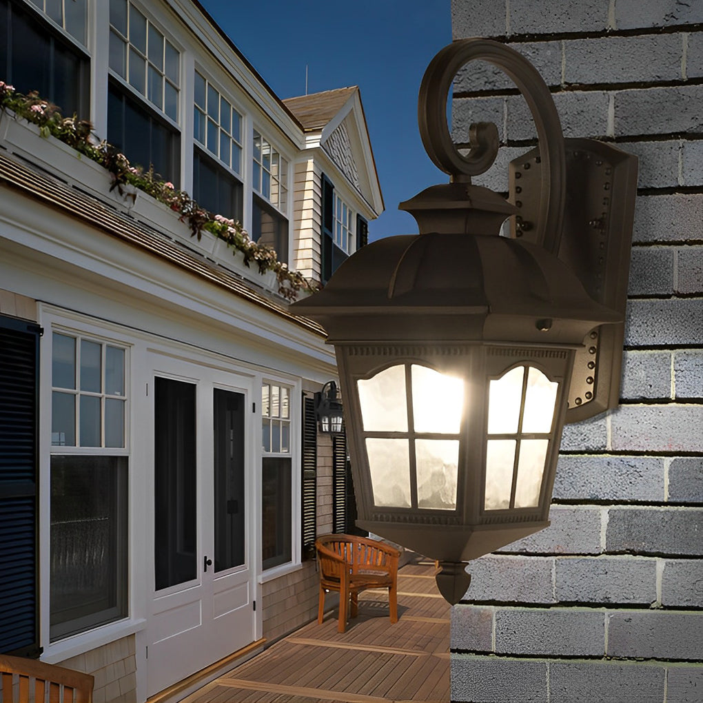 Contemporary Outdoor Wall Light Waterproof Elegant LED Lantern