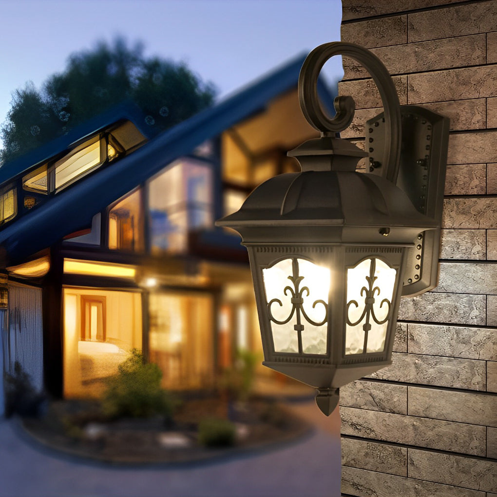 Contemporary Outdoor Wall Light Waterproof Elegant LED Lantern