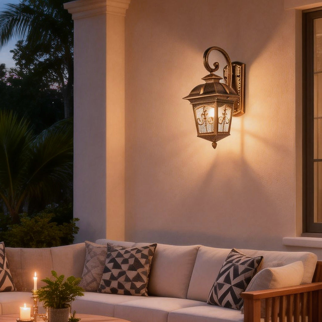 Contemporary Outdoor Wall Light Waterproof Elegant LED Lantern