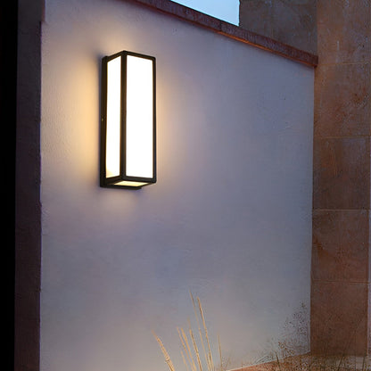 Contemporary Outdoor Wall Light Black LED Waterproof Light