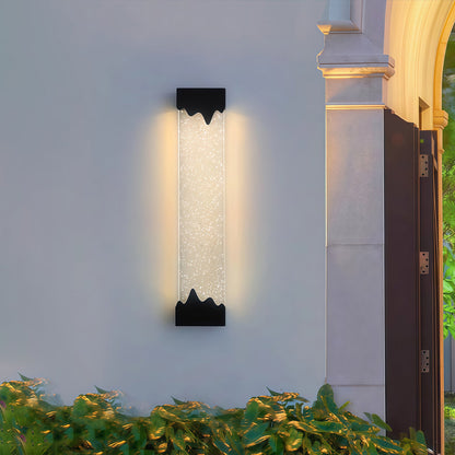 Black Linear Wall Sconce Crystal Minimalist Modern Lamp