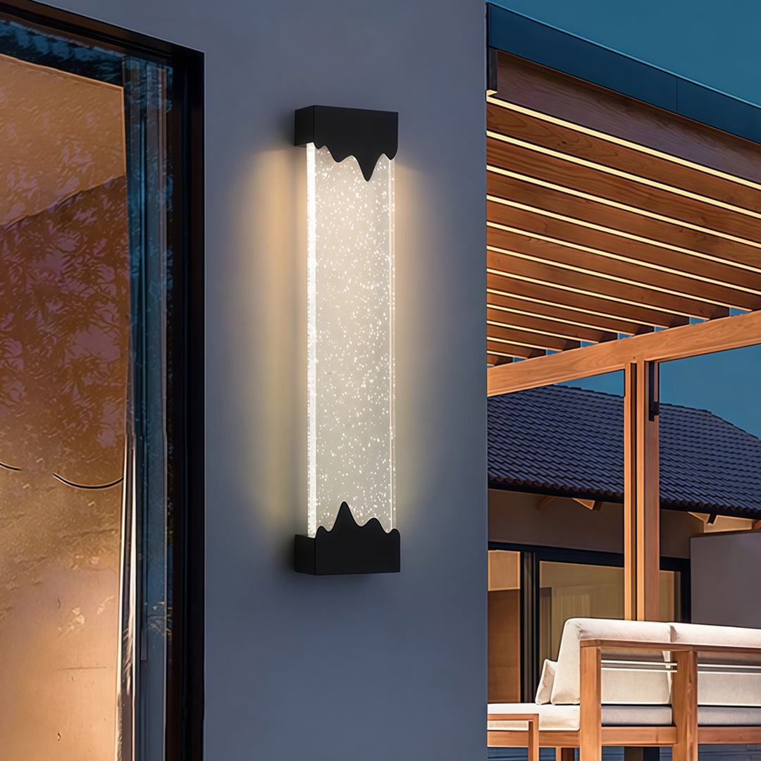Black Linear Wall Sconce Crystal Minimalist Modern Lamp