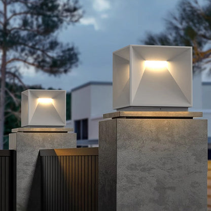 Garden Pillar Lights Outdoor Waterproof Metal Light