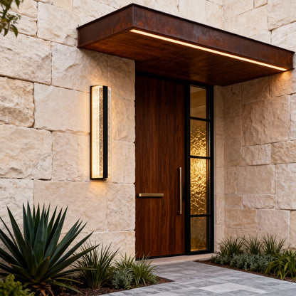 Modern Linear Wall Sconce Outdoor Waterproof Crystal Light