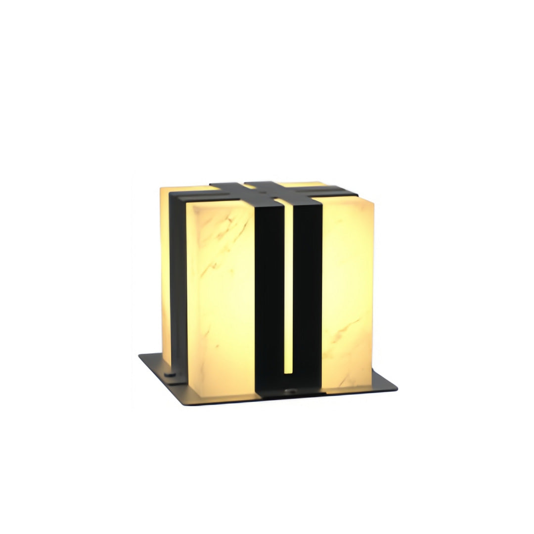 Outdoor Pillar Mounted Lights Landscape Fake Marble Lamp
