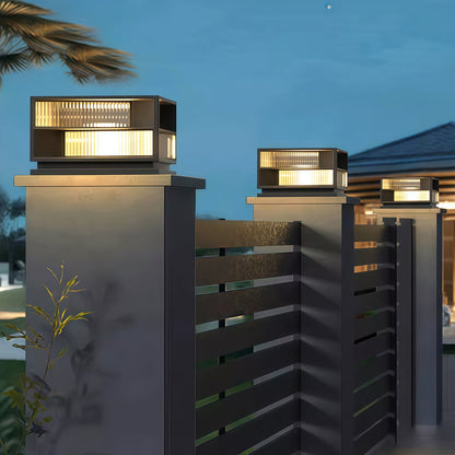 Black Waterproof LED Outdoor Pillar Light