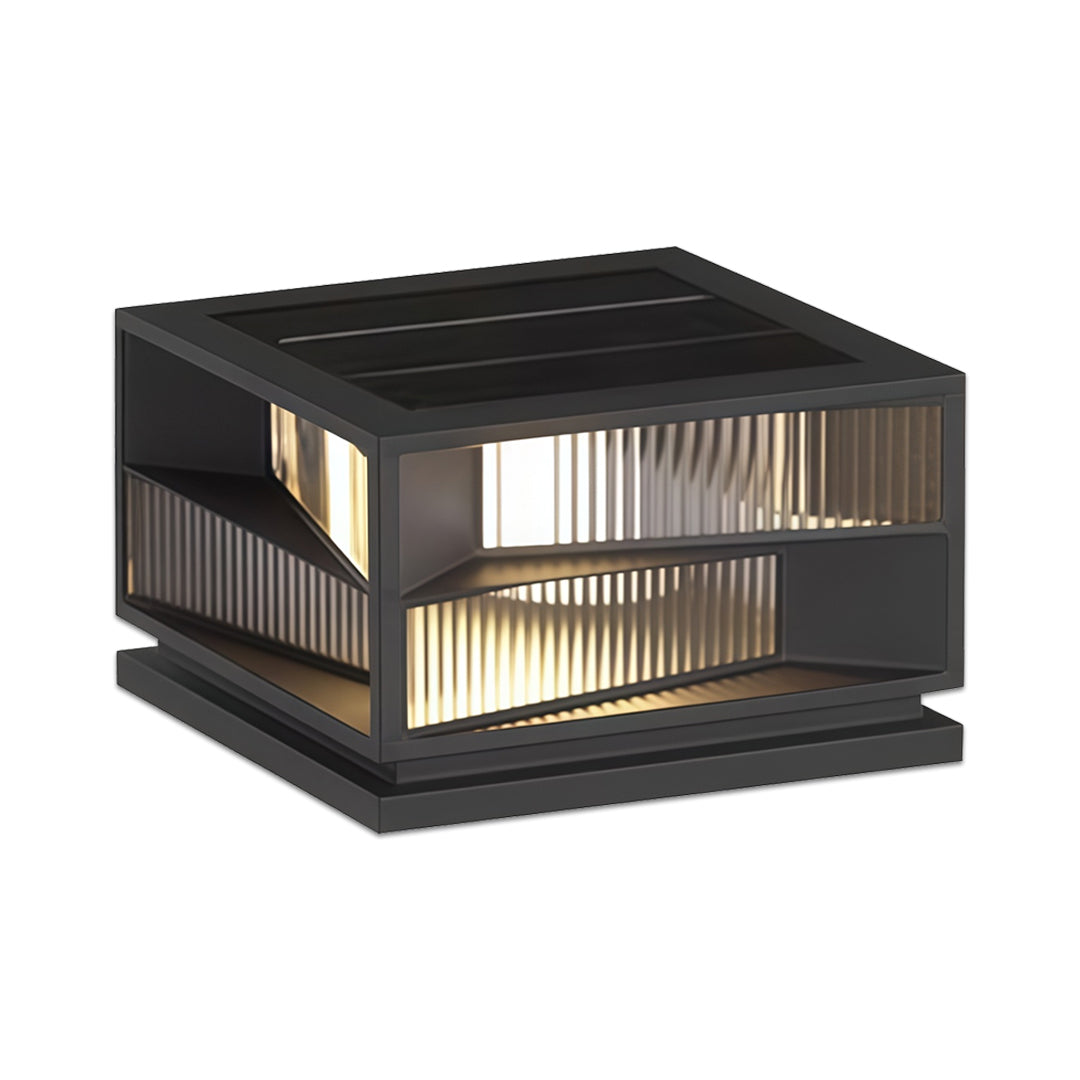 Black Waterproof LED Outdoor Pillar Light