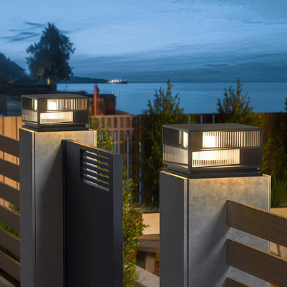Outdoor Pillar LED Lights Garden Waterproof Black Light