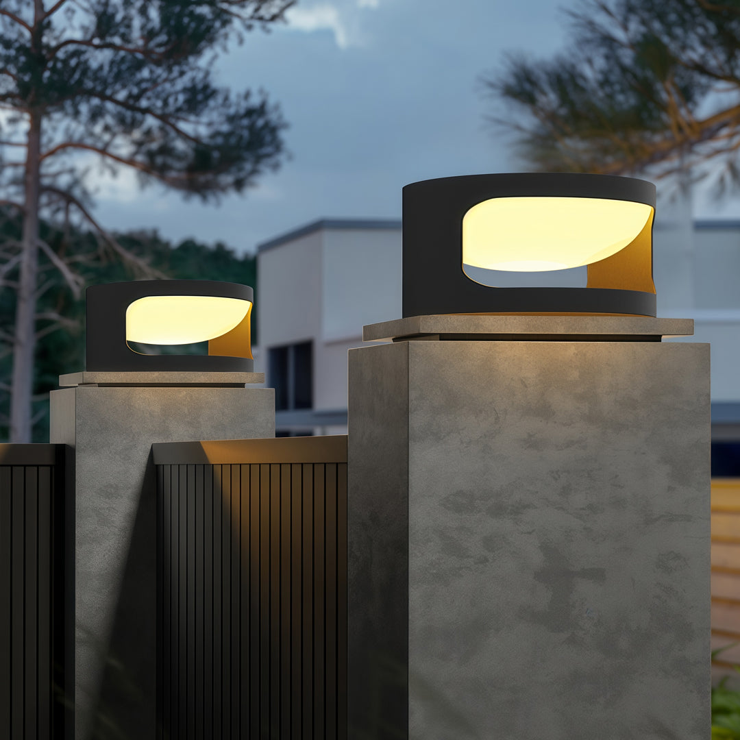 Outdoor Lights for Pillar Tops Round Courtyard Waterproof Light