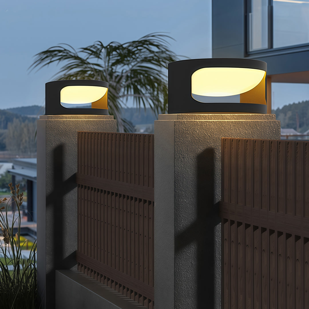 Outdoor Lights for Pillar Tops Round Courtyard Waterproof Light