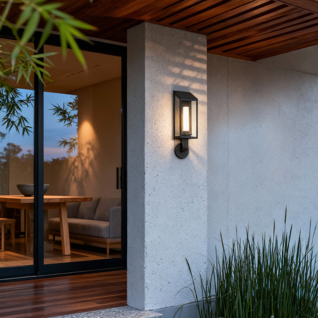 Outdoor Wall Mount Light Fixture Waterproof Metal Frame Light