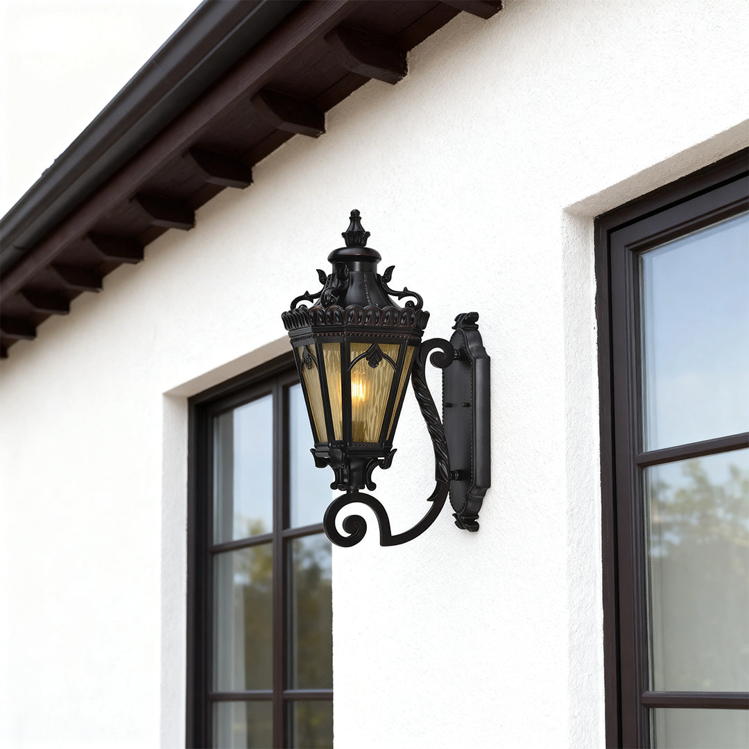 Wall Mount Light Outdoor Black Finish Waterproof Aluminum Lamp