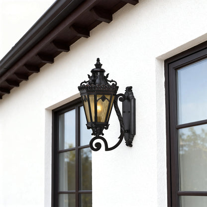 Wall Mount Light Outdoor Black Finish Waterproof Aluminum Lamp