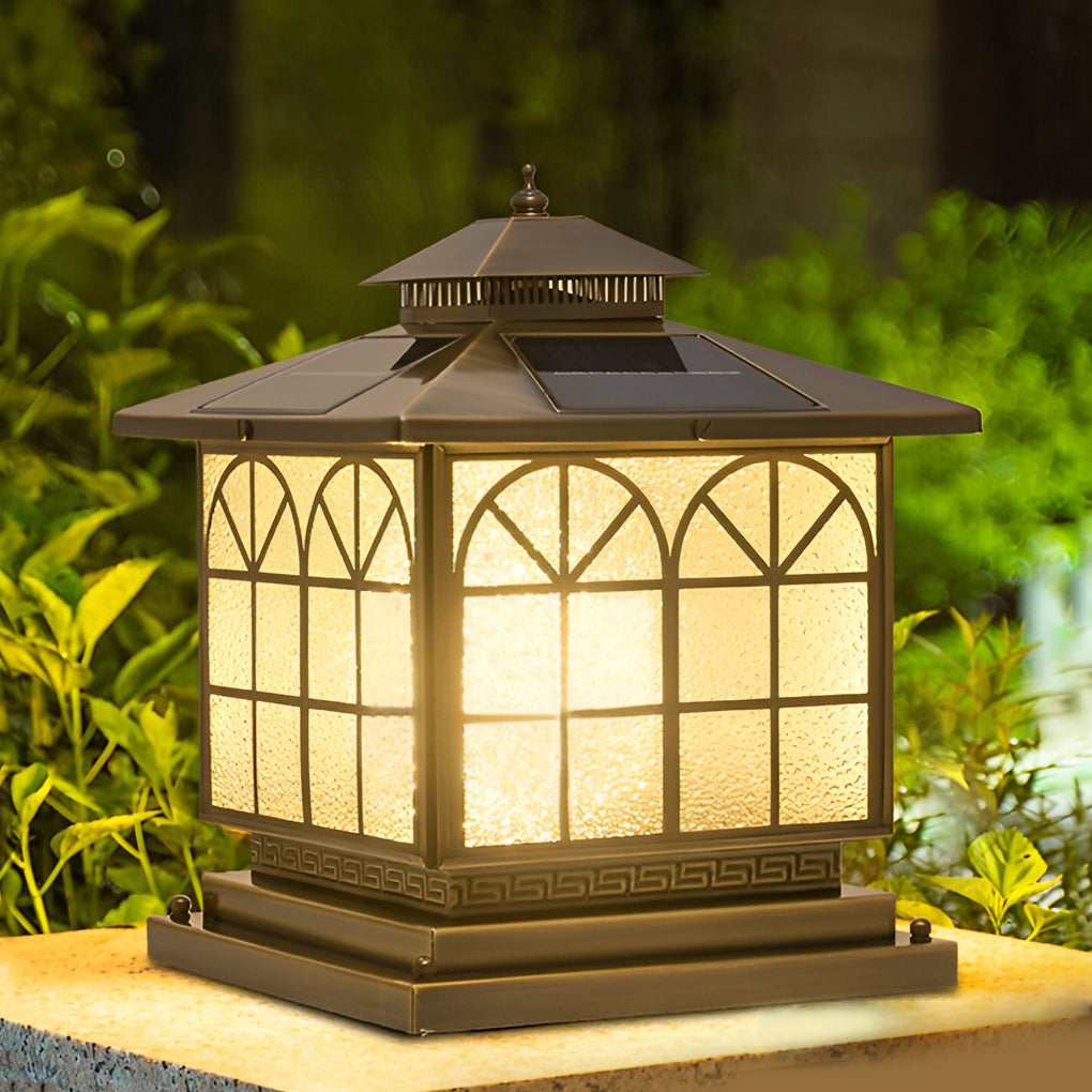 Copper Pillar Lights Classic Bronze Waterproof LED Light