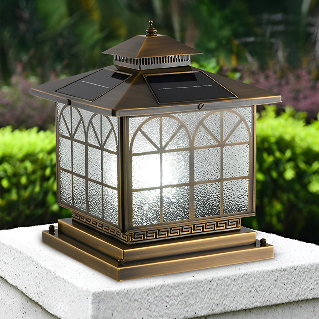 Copper Pillar Lights Classic Bronze Waterproof LED Light