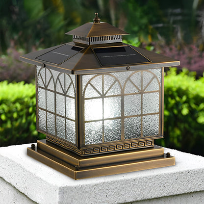 Copper Pillar Lights Classic Bronze Waterproof LED Light