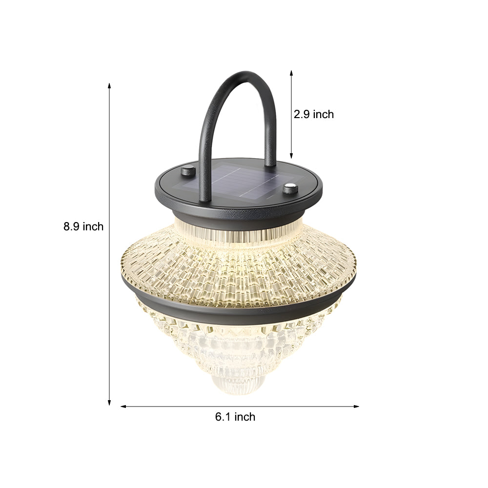 Cordless Acrylic Hanging Lanterns Waterproof Portable Solar Light
