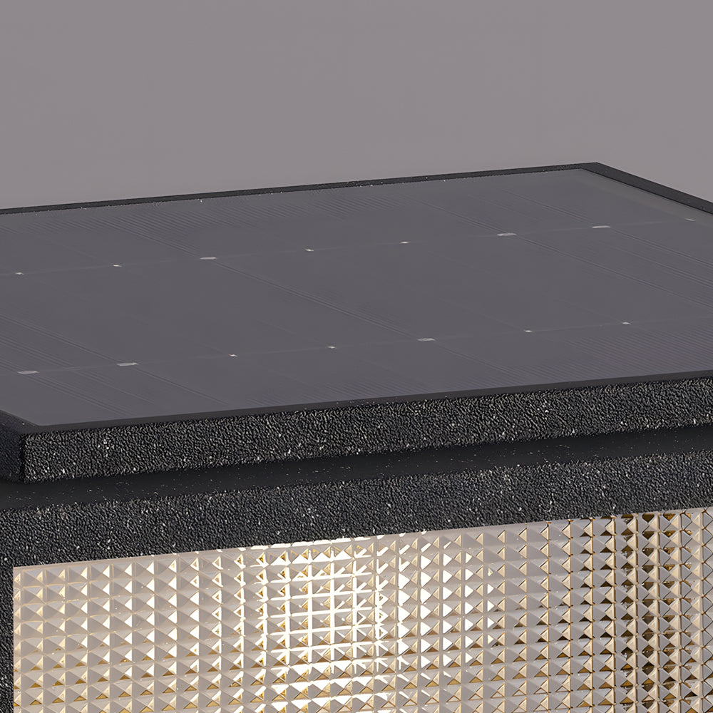 Outdoor Pillar Light Fixtures Cast Aluminum Square Waterproof