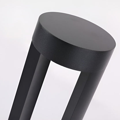 [Open-Box] Waterproof LED Outdoor Bollard Lights Hollow Cylindrical Black Lamp for Elegant Exterior Lighting