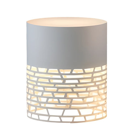 Stylish Hollow Mesh LED Cylinder Light Freestanding Outdoor Garden Lighting