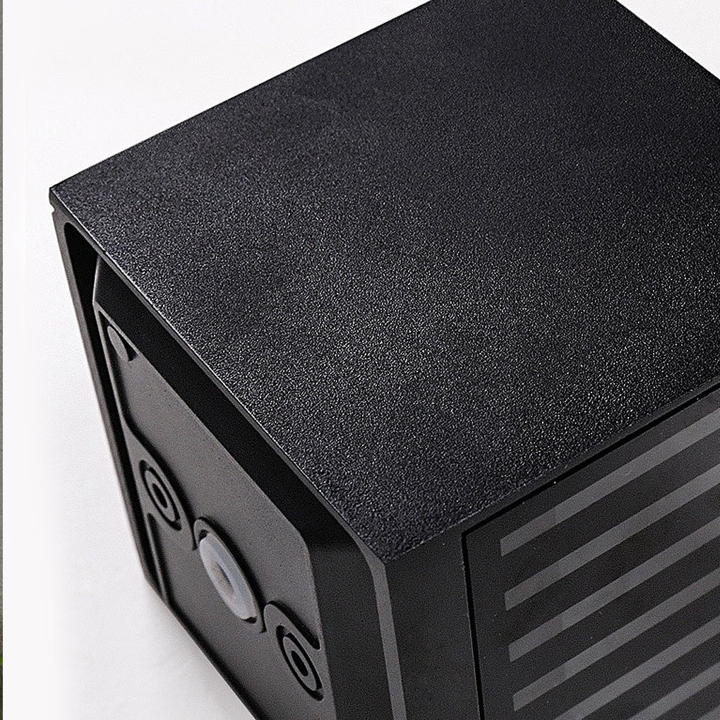 Black Square Outdoor Wall Lights Creative LED up and down Light