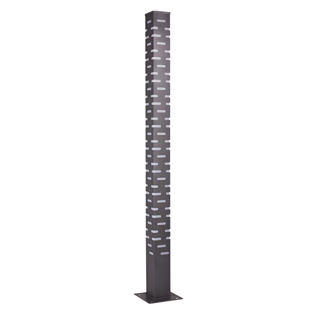 LED Garden Bollard Lights Modern Rectangular Outdoor Light