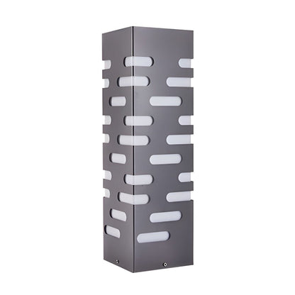 LED Garden Bollard Lights Modern Rectangular Outdoor Light