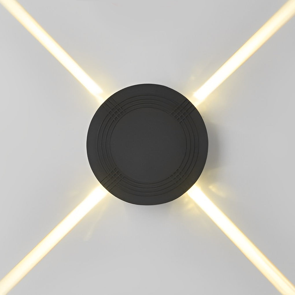 Cross Light Beams Wall Sconce Minimalist Unique Outdoor Light