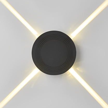 Cross Light Beams Wall Sconce Minimalist Unique Outdoor Light