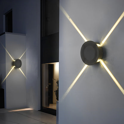 Cross Light Beams Wall Sconce Minimalist Unique Outdoor Light