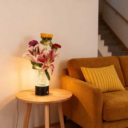 Art Deco Table Lamp - Vase-Inspired Light in ABS & PS Material