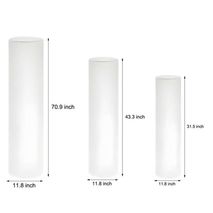 Cylinder PE LED Outdoor Floor Lamp with Remote, Color Changing RGB