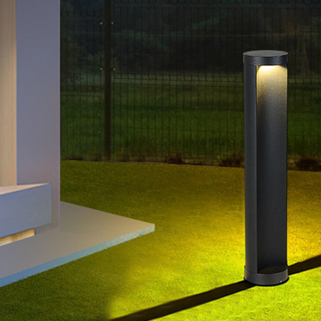 Commercial LED Bollard Lights Modern Outdoor Cylindrical Lawn Light