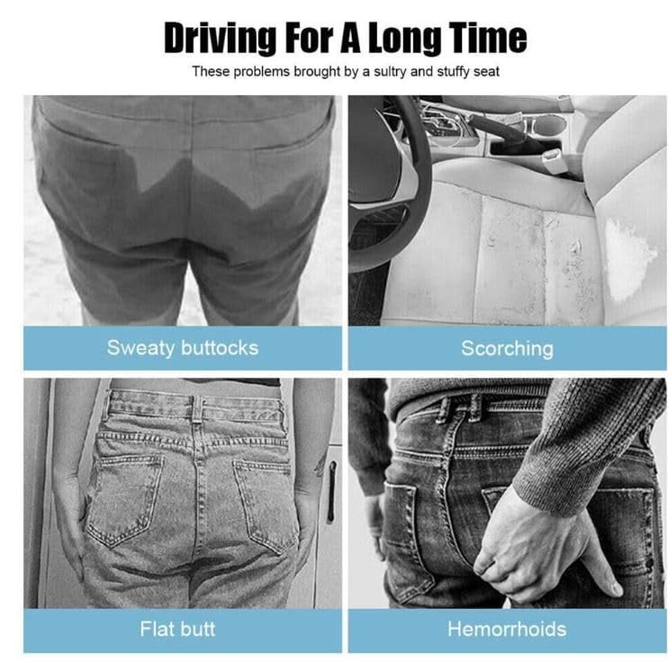 Cooling Gel Car Seat Cushion - Non-Slip Pressure Relief Seat Pad for Car Office Chair Wheelchair