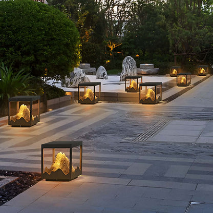 Decorate Pillar Light Waterproof Mountain Landscape Light