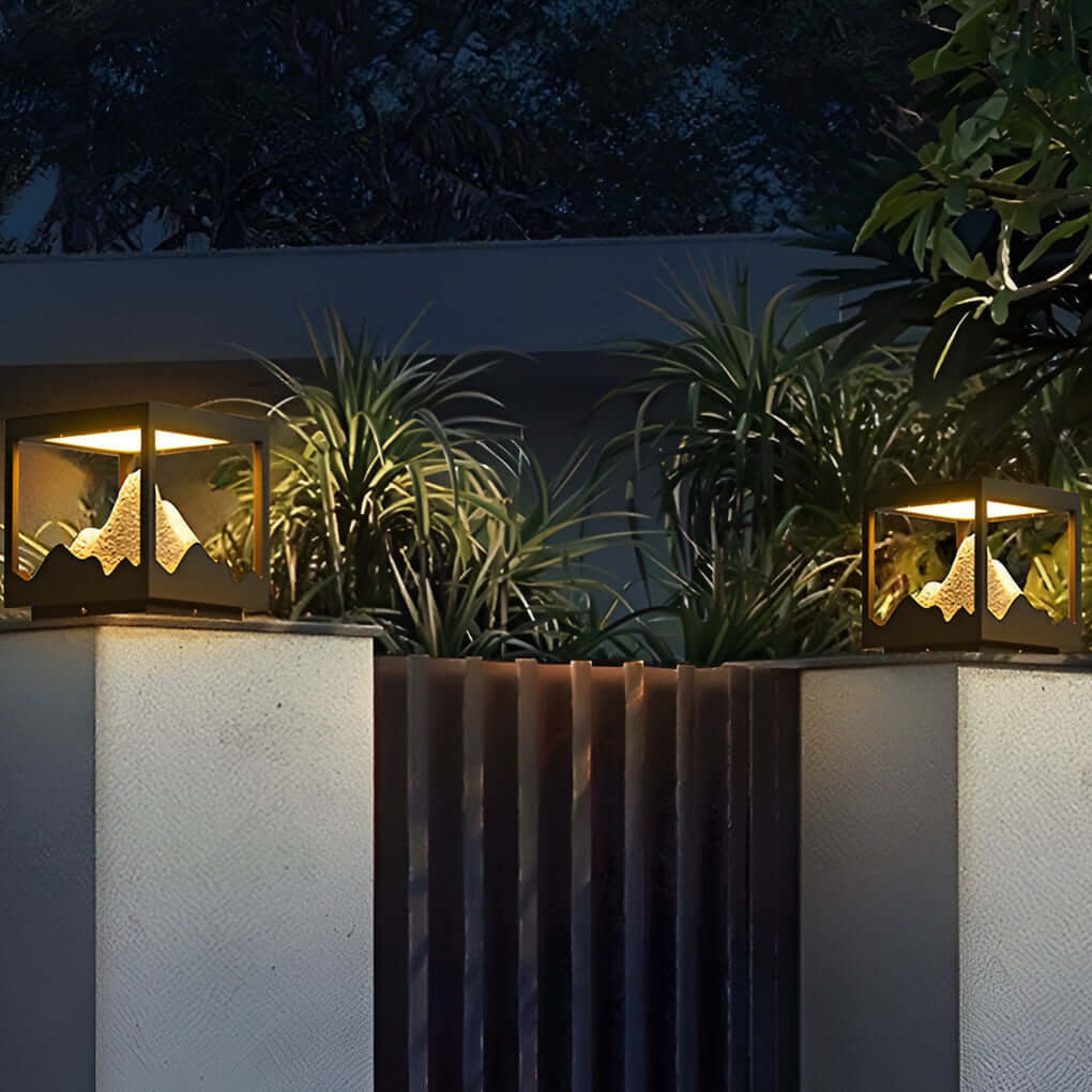 Decorate Pillar Light Waterproof Mountain Landscape Light