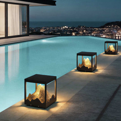 Decorate Pillar Light Waterproof Mountain Landscape Light