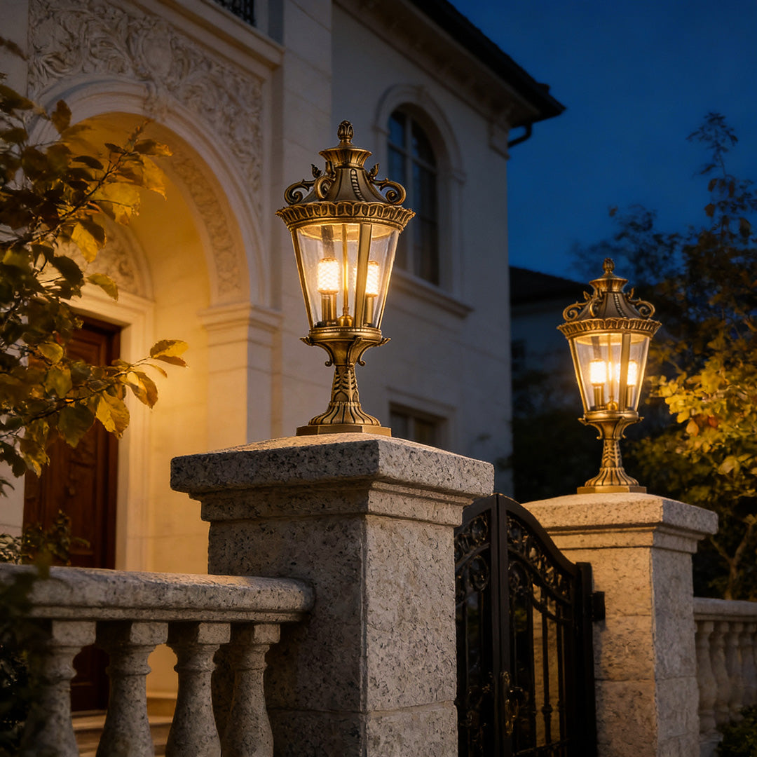 Glass Pillar Lights Outdoor Waterproof Minimalist Fence Light